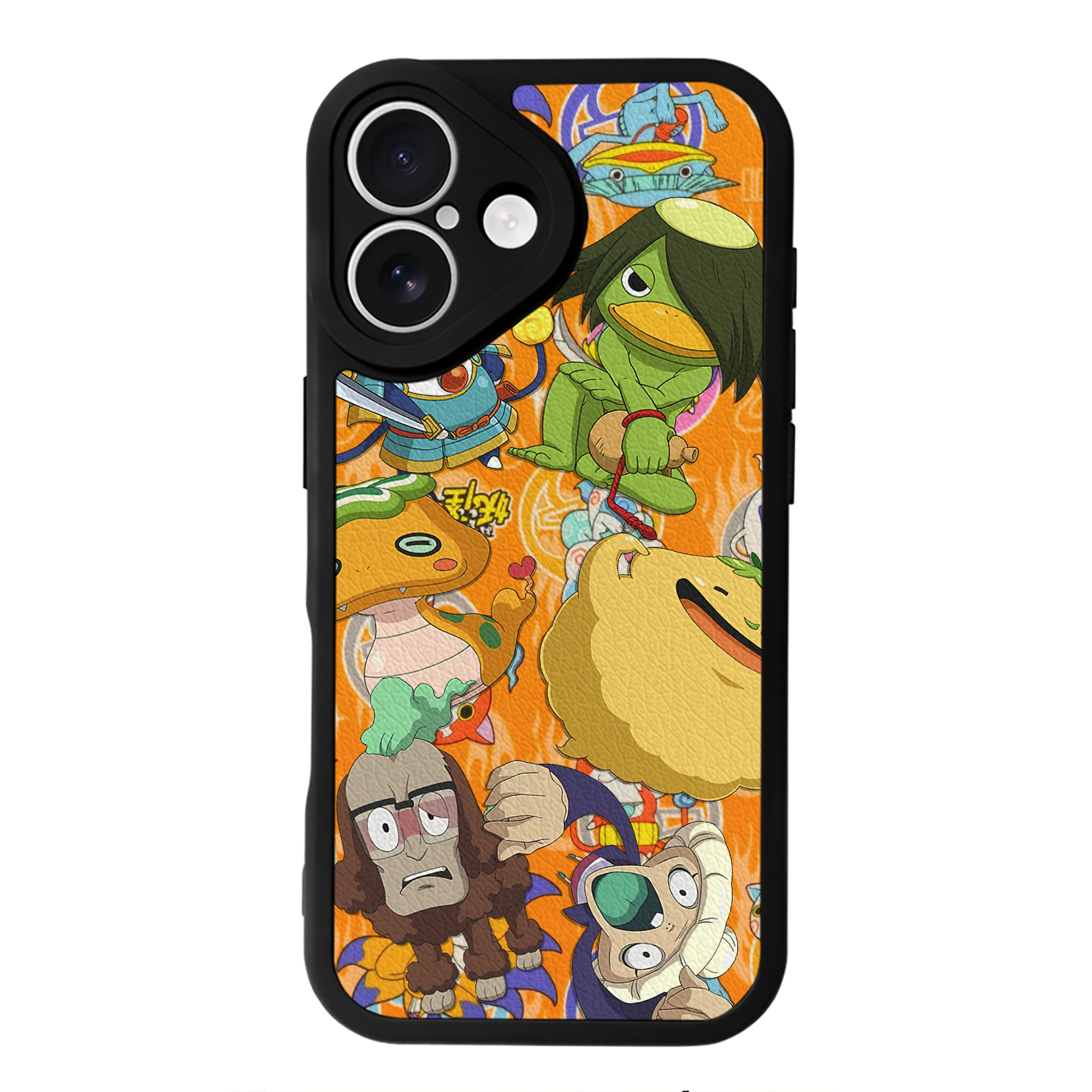 （画像用） 妖怪ウォッチ Yo-kai Watch 【iPhone 16シリーズ対応】シリコンスマホケース（レザー調） 材質：シリコン